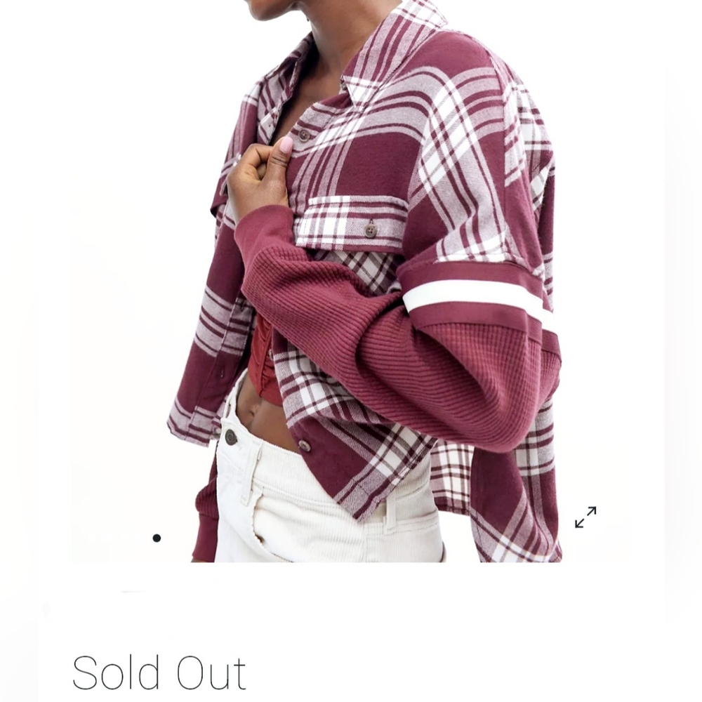 BDG Sporty Flannel Shit NWT